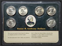 1979 & 1980 Susan B Anthony 6-Coin BU Set
