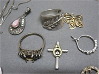 Lot of 925 Steling Silver Charms Necklce Pendants