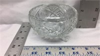 D1) SMALL PEDESTAL CRYSTAL DISH FROM POLAND,BOUGHT