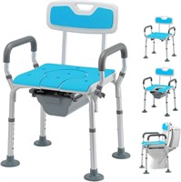 Heavy Duty  with Arms and Back  Commode Chair