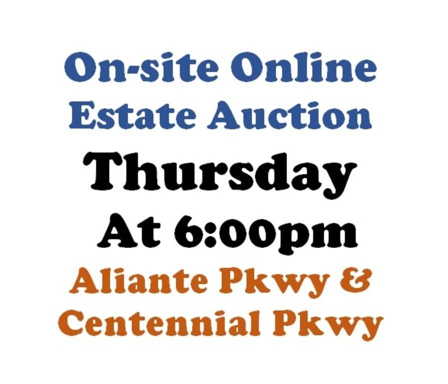 Thurs.@6pm - Aliante & Centennial Estate Online Auction 5/30