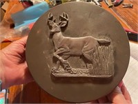 TEXAS METZKE EMBOSSED STAG BUCK TIN