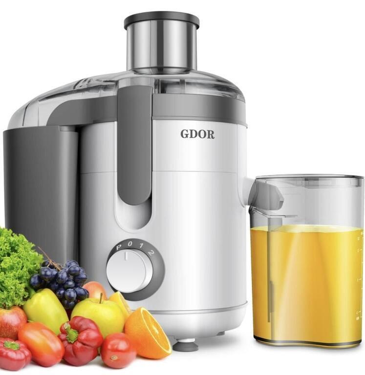 GDOR WHITE JUICER MACHINE WITH CLEANING BRUSH