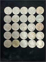 Lot of 25 No Date Buffalo Nickels