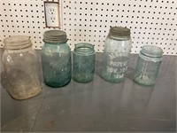 Antique mason jar lot