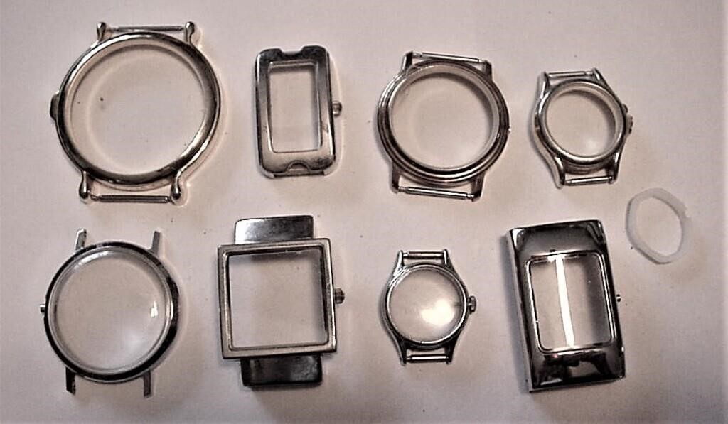 lot of 8 Empty Watch Bezels