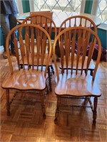 Set of 4 Oak Kitchen Chairs