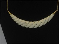 14k gold & ivory necklace