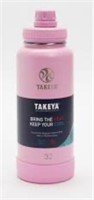 Takeya 32oz Insulated Steel Water Bottle Pink