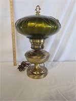 Oil Style Electric Lamp w/ Green Shade