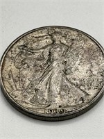 1939 Walking Liberty Half Dollar Philadelphia