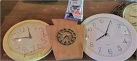 Keystone Shaped Clock and Various other Clocks a