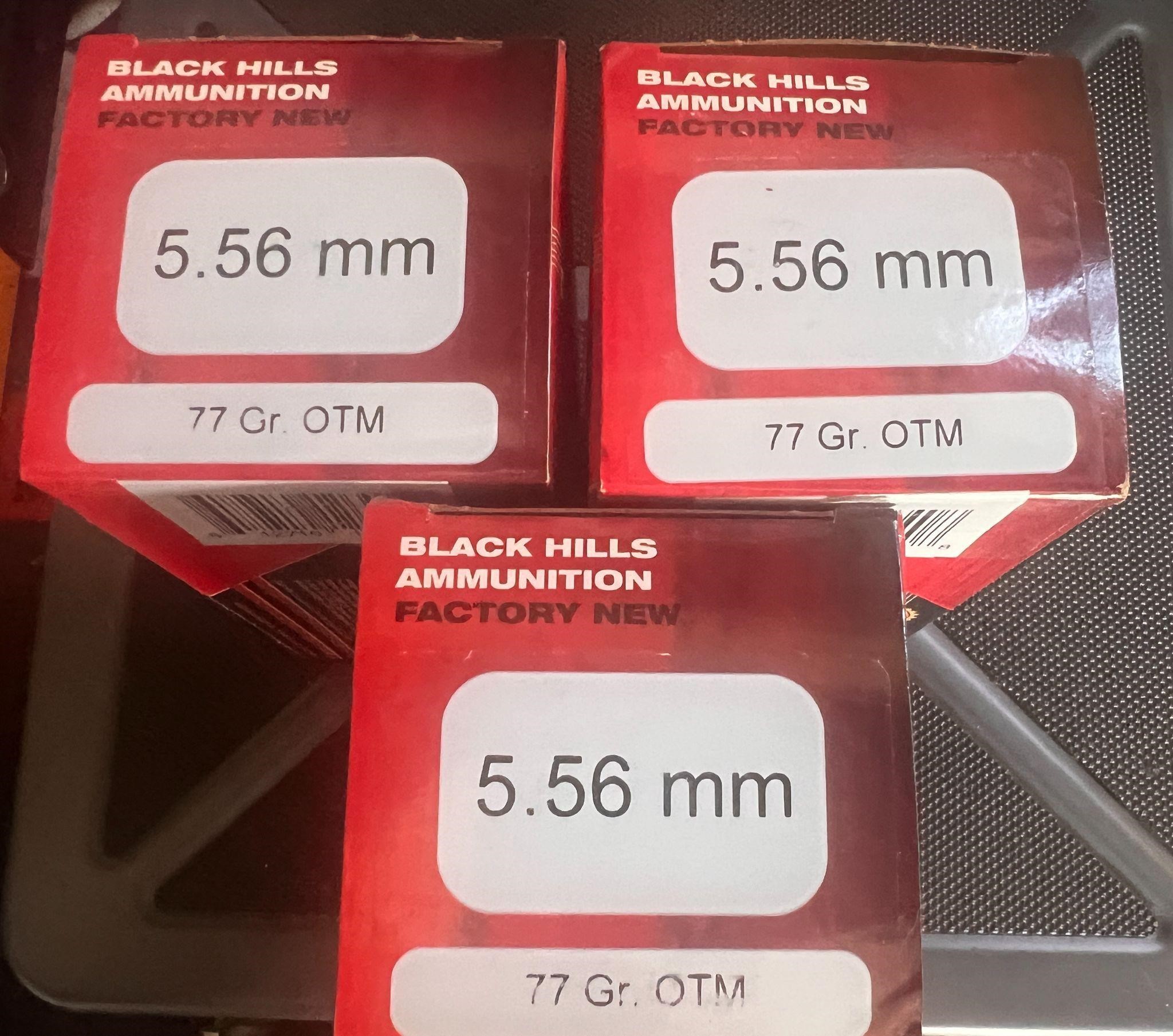 150 Rounds of Black Hills 5.56 MSRP $300.00