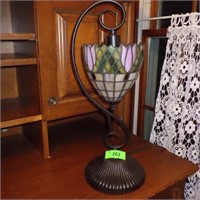 STAINED GLASS DESK LAMP 20 1/2"