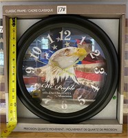 American Flag w/ Eagle Clock