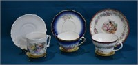 3 Victorian Tea Cups & Saucers