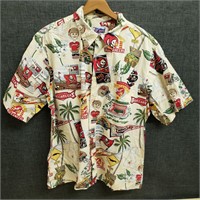 Vtg Tampa Bay Buccaneers Hawaiian Shirt, Size XL