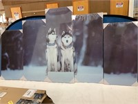 Paneled Siberian Husky Dog Pictures on Canvas