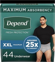 NEW $110 XXL Incontinence Underwear for Men 44PK