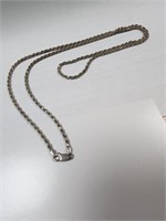 Silver necklace 28"  20 grams marked 925