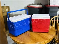 2 small Coleman coolers - clean
