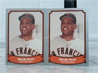 Qty (2) '88 Pacific Baseball Cards #24 Willie Mays