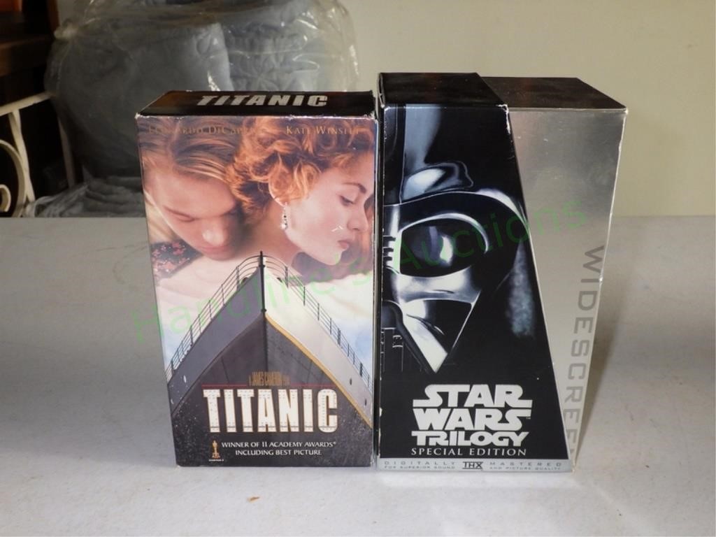 VHS Movies Star Wars Trilogy and Titanic