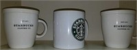 White Starbucks mugs