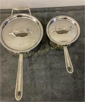 2pc All-Clad Sauce Pans 1.5qt/3qt $500 Retail