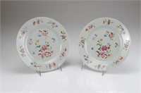 TWO CHINESE EXPORT FAMILLE ROSE PORCELAIN DISHES