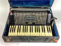 Wurlitzer Black Accordion & Case 120 button