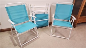 4pc Sling Folding Chair Set.