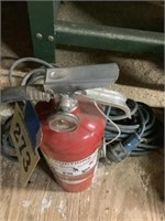 Fire, extinguisher and electric cord