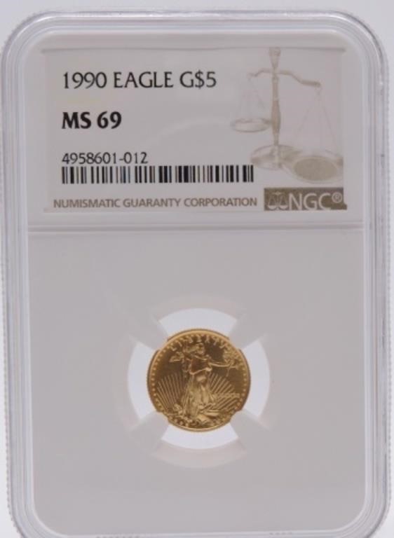1990 $5 Gold Eagle NGC MS69