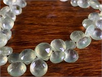 String of Faceted Teardrop Grossular Garnet Beads