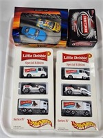 2) HOT WHEELS LITTLE DEBBIE NIB, WRENCHIN RACIN