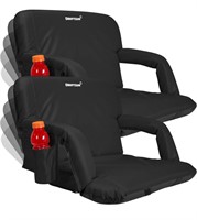 Driftsun 2 Pack Extra Wide Stadium Seats with Back