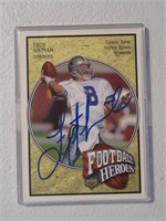 TROY AIKMAN SIGNED SPORTS CARD WITH COA