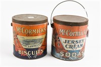 LOT 2 MCCORMICK'S OVEN KIST BISCUITS LUNCH PAILS
