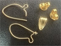 14k & 18k yellow Gold Earring Backs & More .83