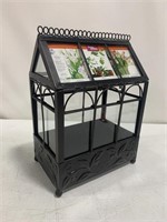 METAL PLANT TERRARIUM 14 x10IN