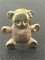 14k Gold SINGLE Teddy Bear Earring .33 Grams