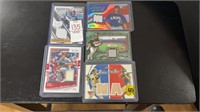 Lot of 5 Game Used Baseball Cards