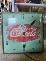 Vintage Coca Cola Clock See Description