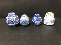 4 mini ginger jars