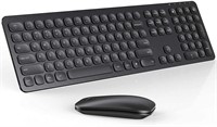 Rechargeable Wireless Keyboard Mouse-BLACK