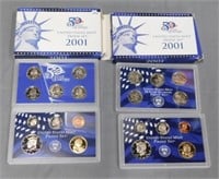 (2) 2001 US Mint Proof Sets.