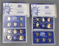 (2) 2000 US Mint Proof Sets.