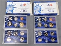 (2) 2004 US Mint Proof Sets.