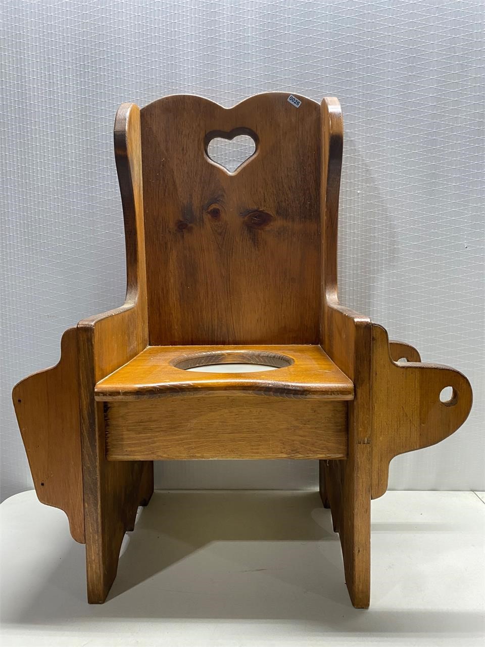Antique wooden potty chair
